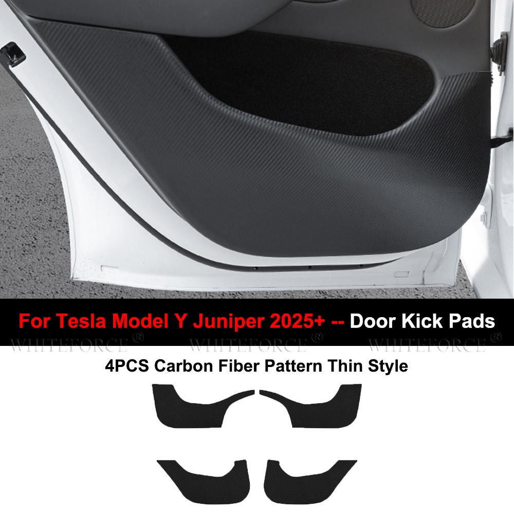For Tesla Model Y Juniper Seat Both Side Anti-Kick Pad Sticker Soil-proof Mat Side Door Anti-scratch Leather Protective Stickers