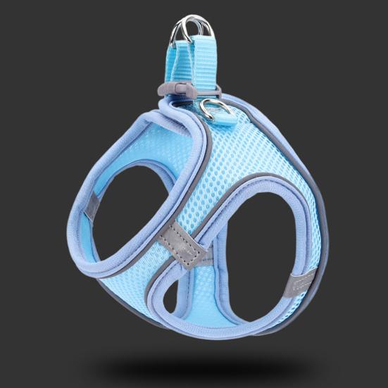 Светоотражающий жилет-шлейка для питомца, дышащая сетчатая шлейка для собаки/кошки с регулируемыми ремнями, жилет для кошки с боковой застежкой, защищенный от побега, для безопасной прогулки