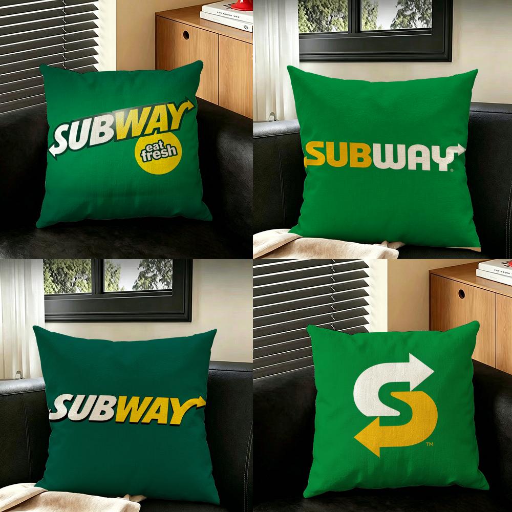 Food American restaurant SSubways Cushion Cover Creative pillowcases for interior decoration office living room home Car hot