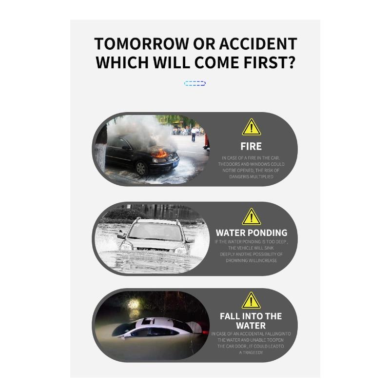 2 In 1 Car Safety Hammer Emergency Glass Breaker Cut The Seat Belt Rescue Tool for Kia Telluride Sorento Seltos Optima Forte Ceed K5 Rio