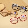 Anti-Blue Light Reading Glasses Men Round Frame Prescription Eyeglasses Male Female Reading Glasses +1.0+1.5+2.0+2.5+3.0+3.5