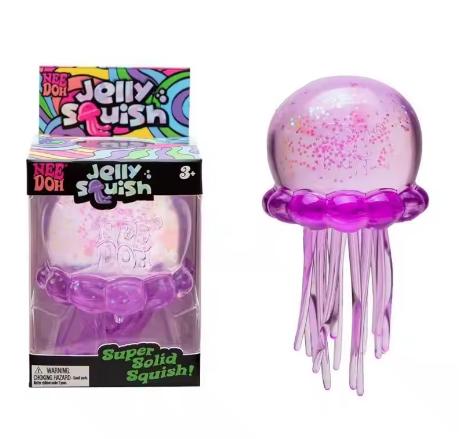 Jellyfish Squish Toy, Soft and Squishy Sensory Toy for Stress Relief, Popular for All Ages Gift