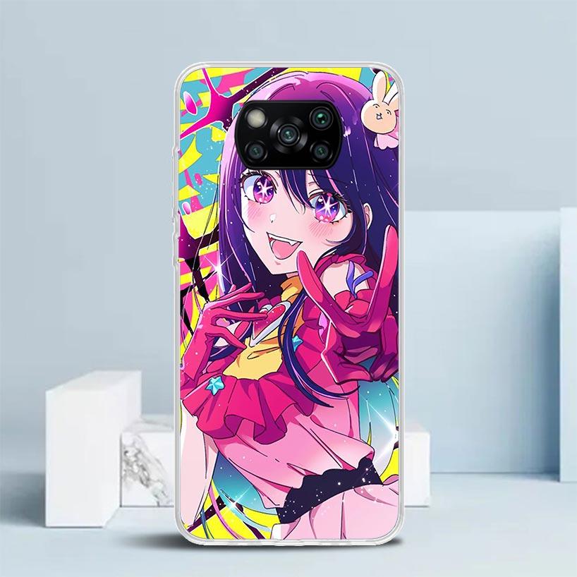 Япония Аниме Oshi No Ko Чехол для телефона для Xiaomi Poco F7 Ultra X5 X6 X7 Pro M7 Redmi 15C 15 13C 13 12C 12 10C 10 10A 9 9C 9A 9T Обложка