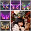 Branch LED Christmas Headband With Led Light Glowing Hair Clip Cute Christmas Antlers Hairpin Kid
