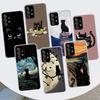 Черный Кот Мультяшный Милый Чехол Для Телефона Для Samsung Galaxy A55 A54 A53 A52 A15 A14 A13 A12 A35 A34 A33 A32 A25 A24 A23 A22 A04S A03S A