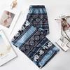 Southeast Asian Ethnic Style Women's Thai Elephant Wide-Leg Beach Pants, High Waist Slimming Straight-Leg Summer Pants.