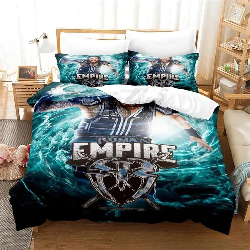 Wrestler Roman Reigns Bedding CollectionDuvet Cover Comforter Bed Collection Quilt Cover PillowcaseKing Queen Twin Size Boys Girls Adults