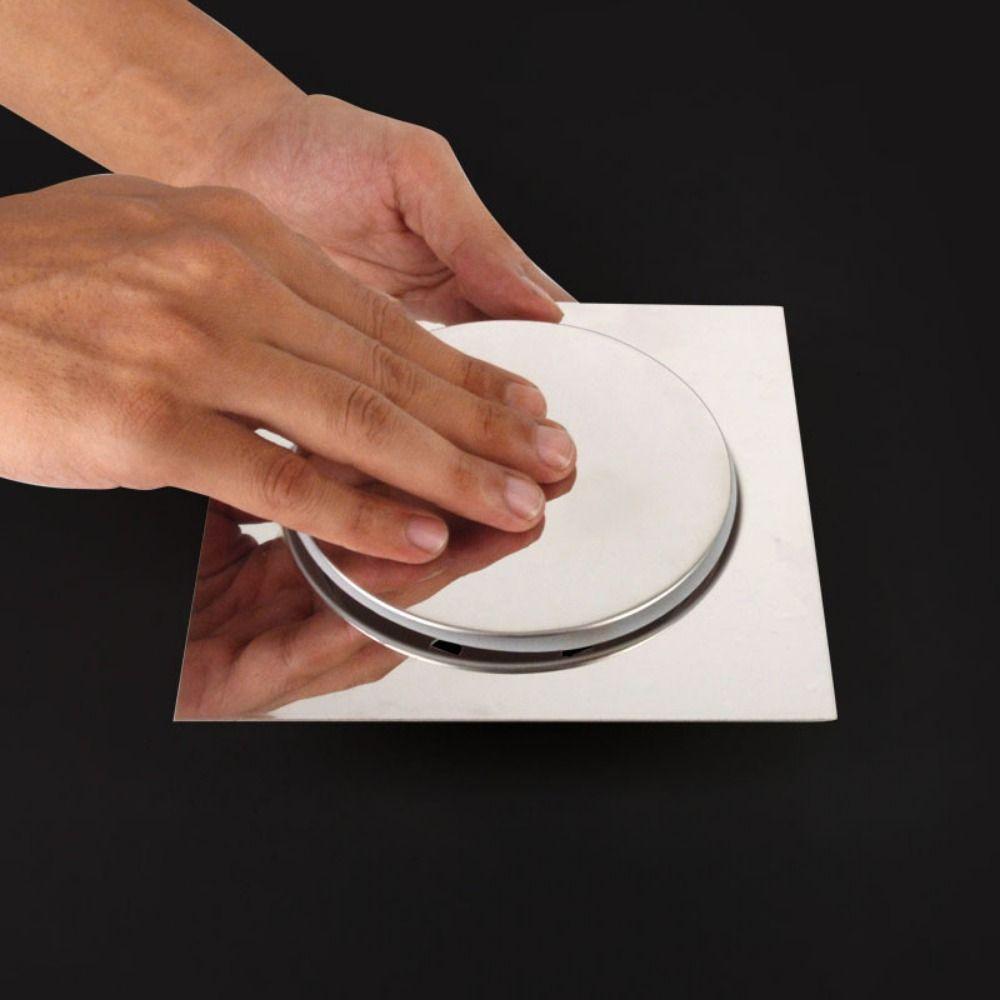 Press Type Square Shower Drain Removable Pop-up Drain Filter Floor Hair Catcher Laundry Floor