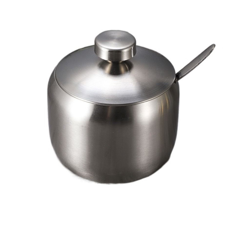 Stainless Steel Sugar Bowl Gold Silver Small Condiment Container Useful Storage Jar  Restaurant
