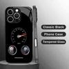 Black Car Dashboard Art mobile phones Glass phone case for iphone 17 pro max cover for iPhone 17 16 15 14 13 12 11pm Pro Plus