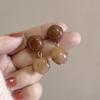 Французский Ретро Кремовый Миндальный И Закатно-Оранжевый Акриловый Длинный Кулон Для Женской Вечеринки Ювелирные Изделия Серьги