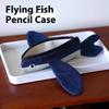 1 шт. Пенал-кошелек «Маленькая летающая рыбка» в ковбойском стиле, уникальная сумка для хранения в виде рыбы, подарок для студента, канцелярские принадлежности для офиса, аксессуары для учебы