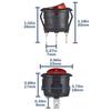 Round Rocker Switch Red Light Illuminated On Off 3 Pin 2 Position Mini Rocker Switch 125V 10A 250V 6A KCD1 Small Circle Toggle Switches For RV Car