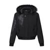 Mens Winter Puffer Jacket With Detachable Fur Hood Slim Fit Casual Streetwear Teens