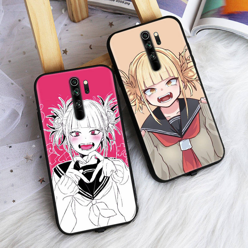 Черный чехол для Xiaomi Poco X6 X4 M5 M6 F5 F6 C65 C55 C50 C51 C40 Pro Redmi 14C A3X 13C 12C 11T 10A 9C Note 7 6 8A Plus W-52 Academia Himiko Toga