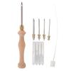 Punch Needle Tool Solid Wood Handle Adjustable 5mm 3.5mm 2.5mm 2mm 1.6mm Embroidery Pen Needles Kit