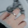 Love Letter Ring Women's Light Luxury Niche Design Sense English Open Ring Temperament Commuting