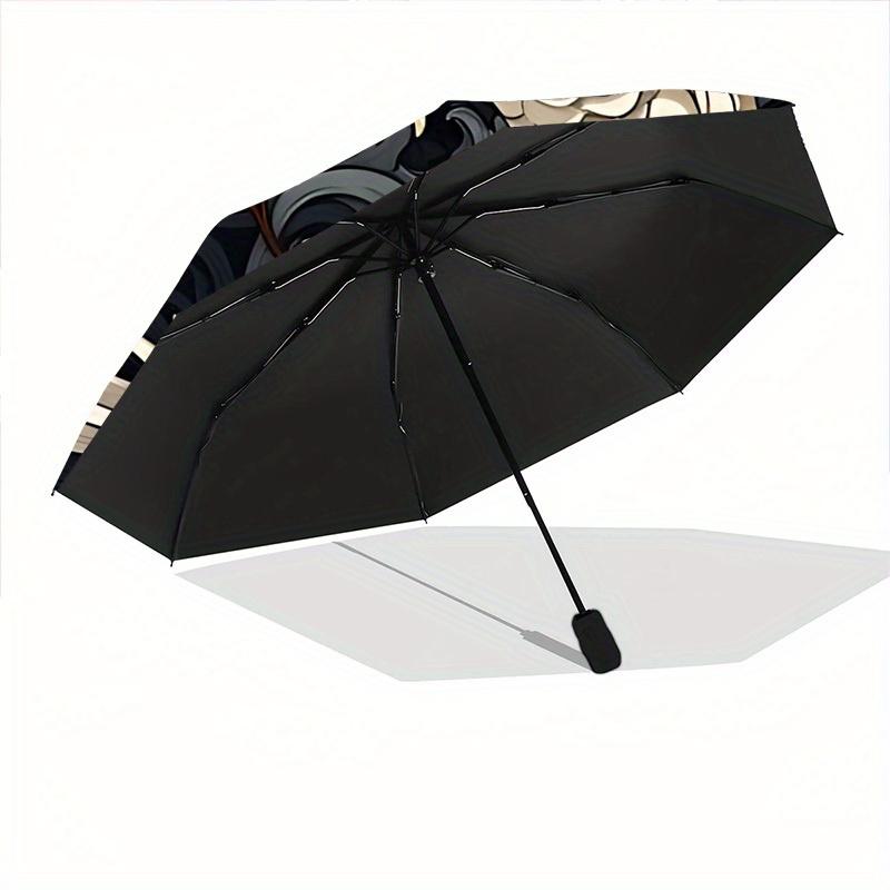 1pc Koi Fish Yin Yang Auto Open/close, All-Season Portable Folding Umbrella for Women & Men, Travel, Everyday, Formal Events - Compact Luxury Parasol,