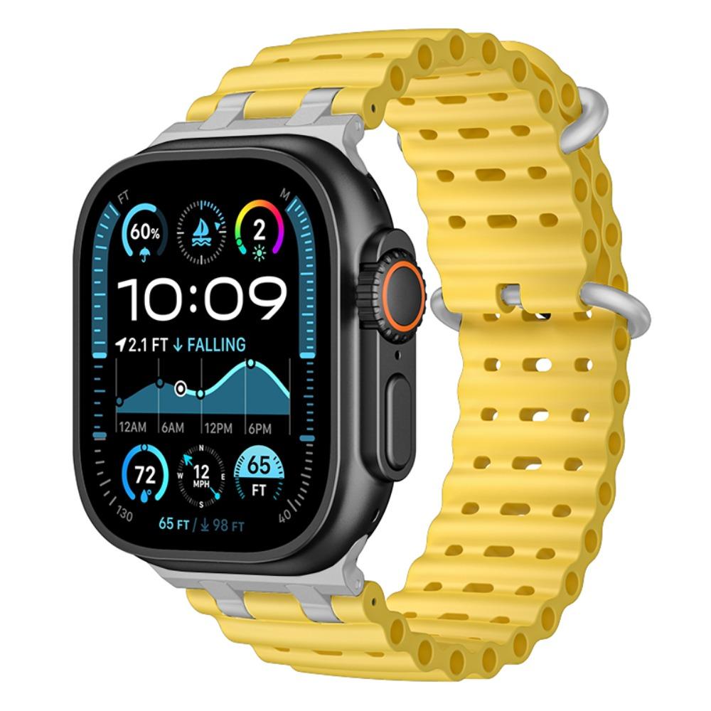 Ocean Silicone Sports Band for Apple Watch Ultra2 49mm Series 10 46mm Soft Loop Strap for Series 9 8 7 6 5 4 SE 45mm 44mm Correa