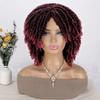Synthetic Curly Braided Wigs for Women Locs Crochet Twist Hair Short Afro Wig Ladies Dreadlock Wig Ombre Auburn Daily