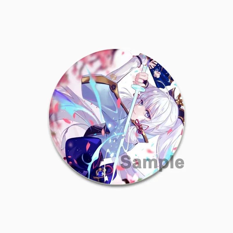 32/44/58 мм значок Камисато Аяка из мультфильма милые жестяные броши ручной работы креативные эмалевые булавки для одежды рюкзак подарочные ювелирные изделия аксессуары