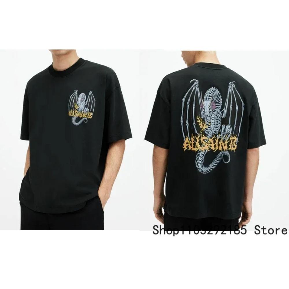 Летняя модная новая футболка с короткими рукавами, уличный простой креативный топ с принтом букв на груди для мужчин и женщин, футболка на Хэллоуин