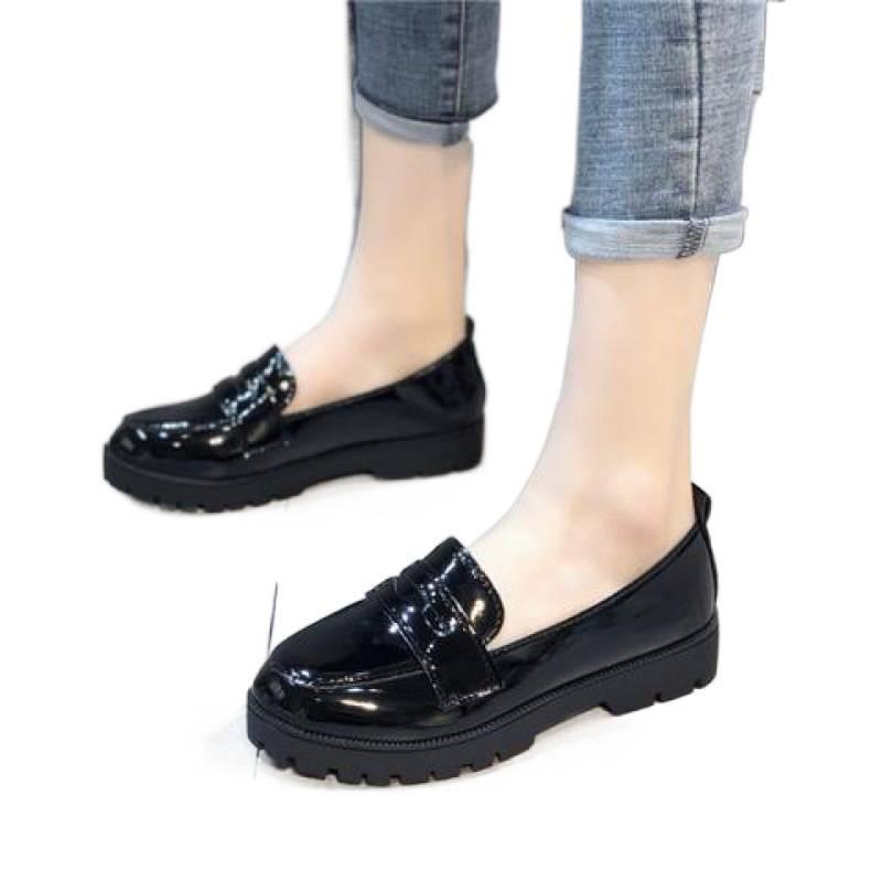Large Size Women's Shoes Plus Size Japanese Jk Single Shoes Retro Small Leather Shoes Versatile Soft Sole