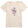 Жизнь прекрасна. Женская футболка с коротким рукавом Let It Snow Flamingo, цвет Putty White