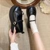 Fashion French Bowknot Mary Jane Platform Shoes Woman 2025Buckle Strap Pu Leather Casual Shoes Woman Thick Sole Student Jk Uniform Shoes