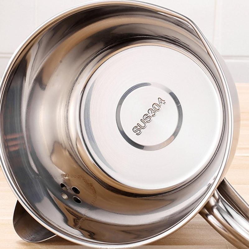 Многоцелевой стальной кухонный фильтр для масла и супа, дуршлаг-чаша с надежной ручкой и функцией легкого обслуживания