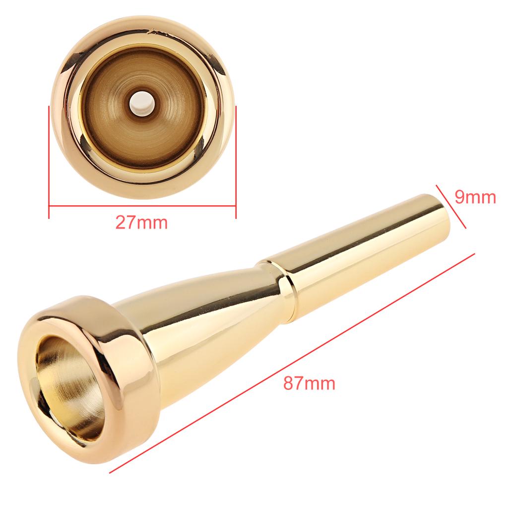 3C 5C 7C Gold Cooper Plated Metal Trumpet Mouthpiece Bullet Shape for Yamaha Bach and King Trumpet