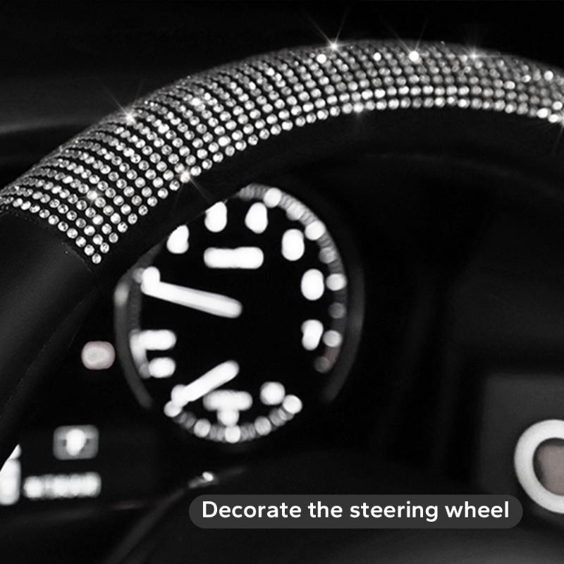 10 шт. наклеек на кнопку зажигания двигателя автомобиля, самоклеящиеся наклейки со стразами на приборную панель, наклейки для салона автомобиля