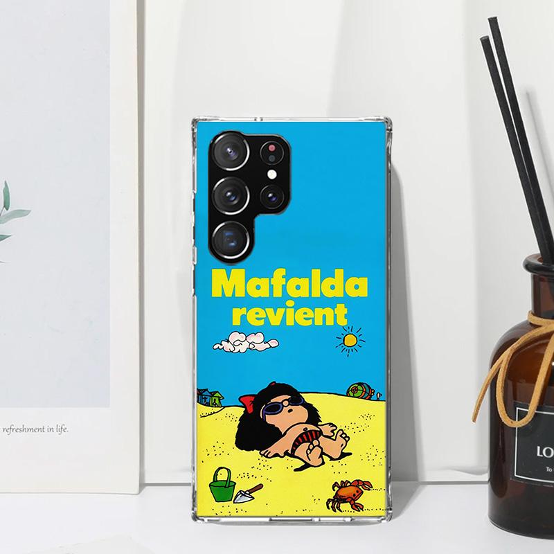 Mafalda Cartoon Phone Case For Samsung Galaxy Note 20 Ultra 10 Plus 9 8 M11 M12 M21 M30S M32 M51 M52 J4 J6 + J8 Art Fundas