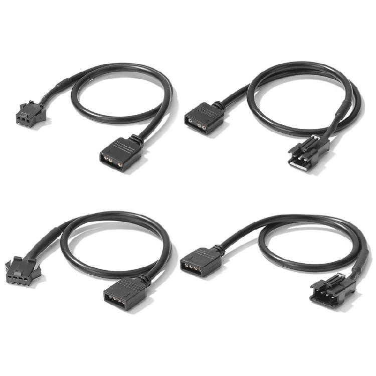 Кабель-переходник RGB для материнской платы 5V 3Pin/12V 4Pin для светодиодной ленты RGB