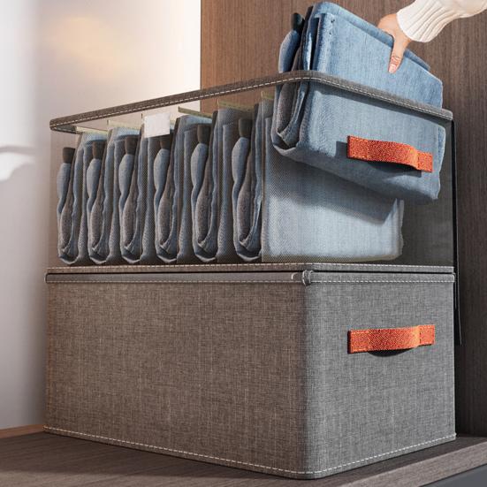 Ящик для одежды с крышкой, водонепроницаемый, влагостойкий, складной шкаф для спальни, 6/7/9 ячеек, ящик для хранения брюк, для ежедневного использования