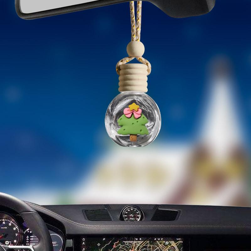 Рождественский автомобильный освежитель воздуха, симпатичный подвесной автомобильный освежитель воздуха, бутылка с рождественским пингвином, простой в использовании, креативный интерьер автомобиля