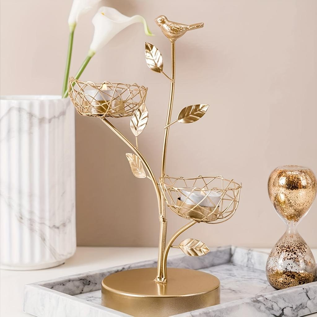 Одиночный железный рождественский подсвечник - Отличный западный подсвечник для романтических ужинов, маленькое, но очаровательное украшение для стола.