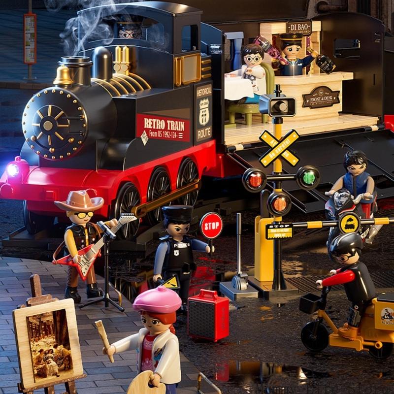 Electric Track Engine Train Toy With Working Fogging Effect For Children And Adults