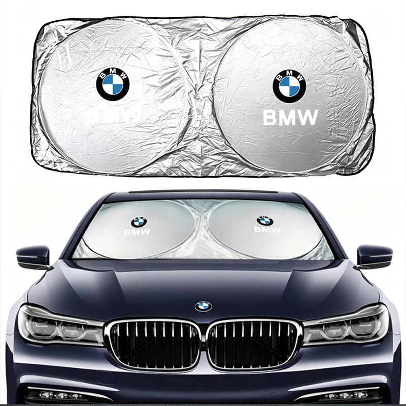 DKHN5 Car Windshield Sunshade Foldable UV Block Heat Shield Protector For BMW X1 X2 X3 X5 X4 X6 X7 G30 G20 G32 G11 G12 F40 F30 Sticker