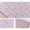 Papier Peint 3D - Non spécifié - Lot de 10 - Adhésif - Violet - Imitation pierre et brique