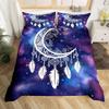 Dream Catcher Bedding Set Boho Mandala Duvet Cover Twin King,Exotic Tribal Feather Comforter Cover Starry Sky Galaxy Quilt Cover