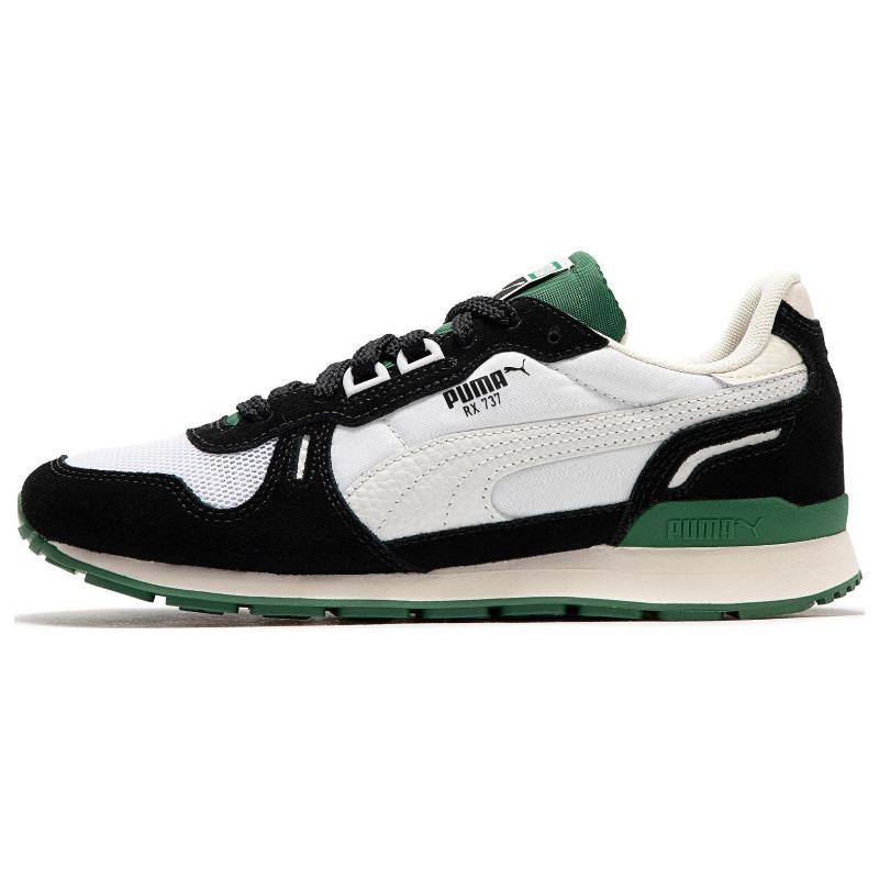 Puma Rx 737 Унисекс Низкие Повседневные Кроссовки Черно-Бело-Зеленые 391971-01