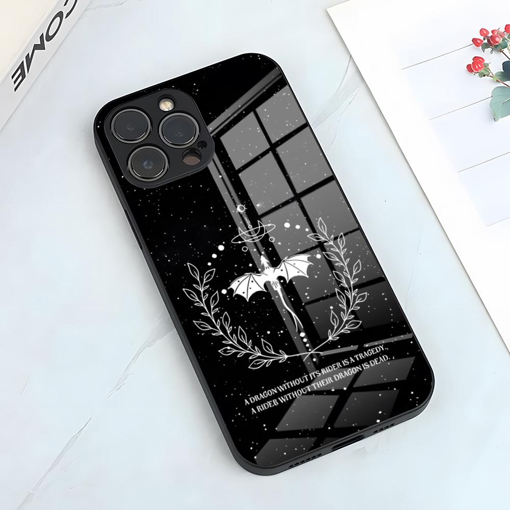 Чехол для телефона «Четвертое Крыло Дракона» для iPhone 17 Pro Max 15 Pro 16 14 Plus 12 13 Mini 11 Pro Ударопрочный Стеклянный Чехол