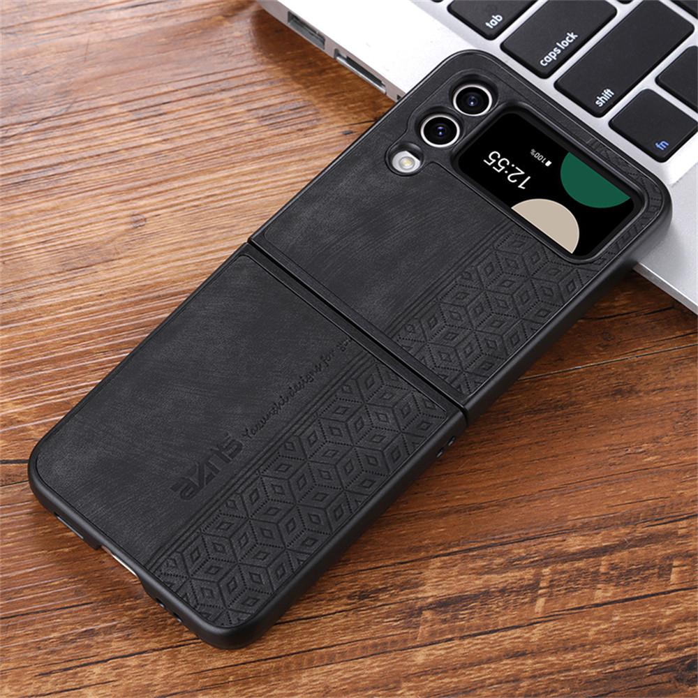 Для Samsung Galaxy Z Flip 4 3 5 S23 S22 Ultra S21 A14 A24 A34 A54 A13 A23 A33 A53 задняя крышка Skin Feel противоударный кожаный чехол Funda