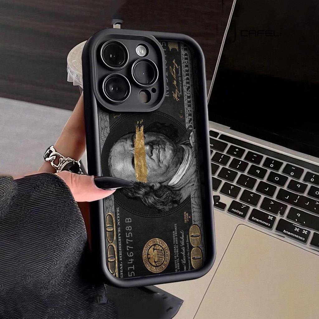 Индивидуальный силиконовый чехол для iPhone 15/16 Pro Max с долларами США - Полное покрытие, Защита от падений для iPhone 13/12/11/X