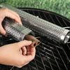 Square Round BBQ Grill Hot Cold Smoking Mesh Tube Smoke Generator Stainless Pellet Smoker