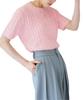Titibait Half Sleeve Cable Knit ADW19092 Free Pink Women's
