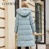 Gasman Новинка 2023 года, женская зимняя куртка, длинные пальто с капюшоном, женские модные теплые парки, брендовые женские пуховики высокого качества 83287