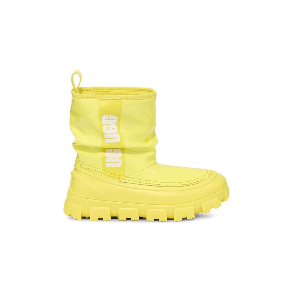 UGG Удобные молодежные зимние ботинки до середины голени на толстой подошве, детские ботинки грушевидно-желтого цвета 1143697-PRF