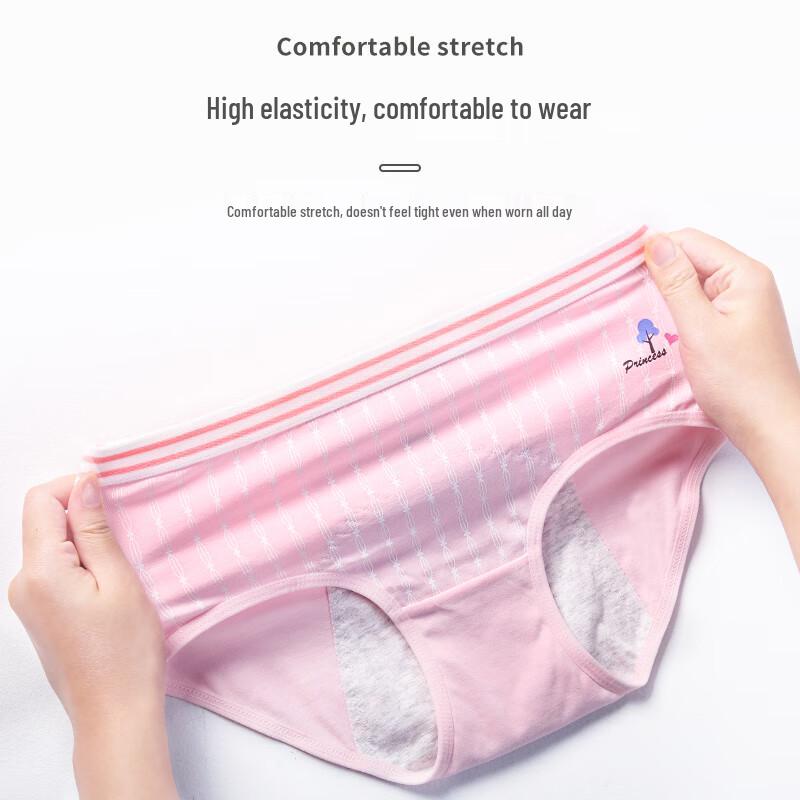 Ariel & Aurora Girls' Leak-Proof Antibacterial Period Underwear 3-Pack